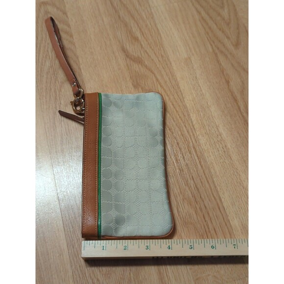 Kate Spade Jane Street Wristlet Pouch Tan Zippered Bag New York - Picture 8 of 8